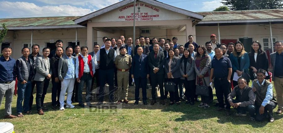Pughoboto SDPDB conducted its first meeting under the chairmanship of MLA, Dr Sukhato A Sema on April 4. (DIPR Photo)